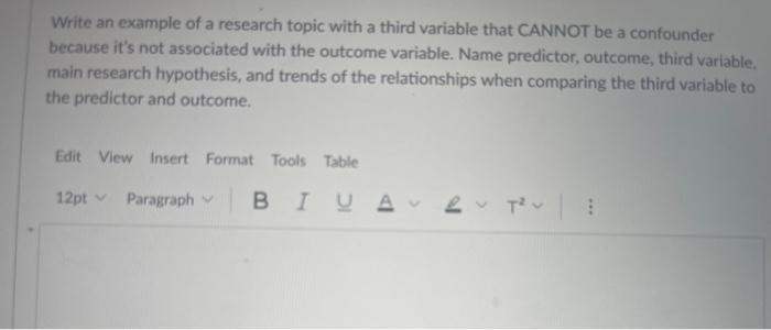 Solved Write an example of a research topic with a third | Chegg.com