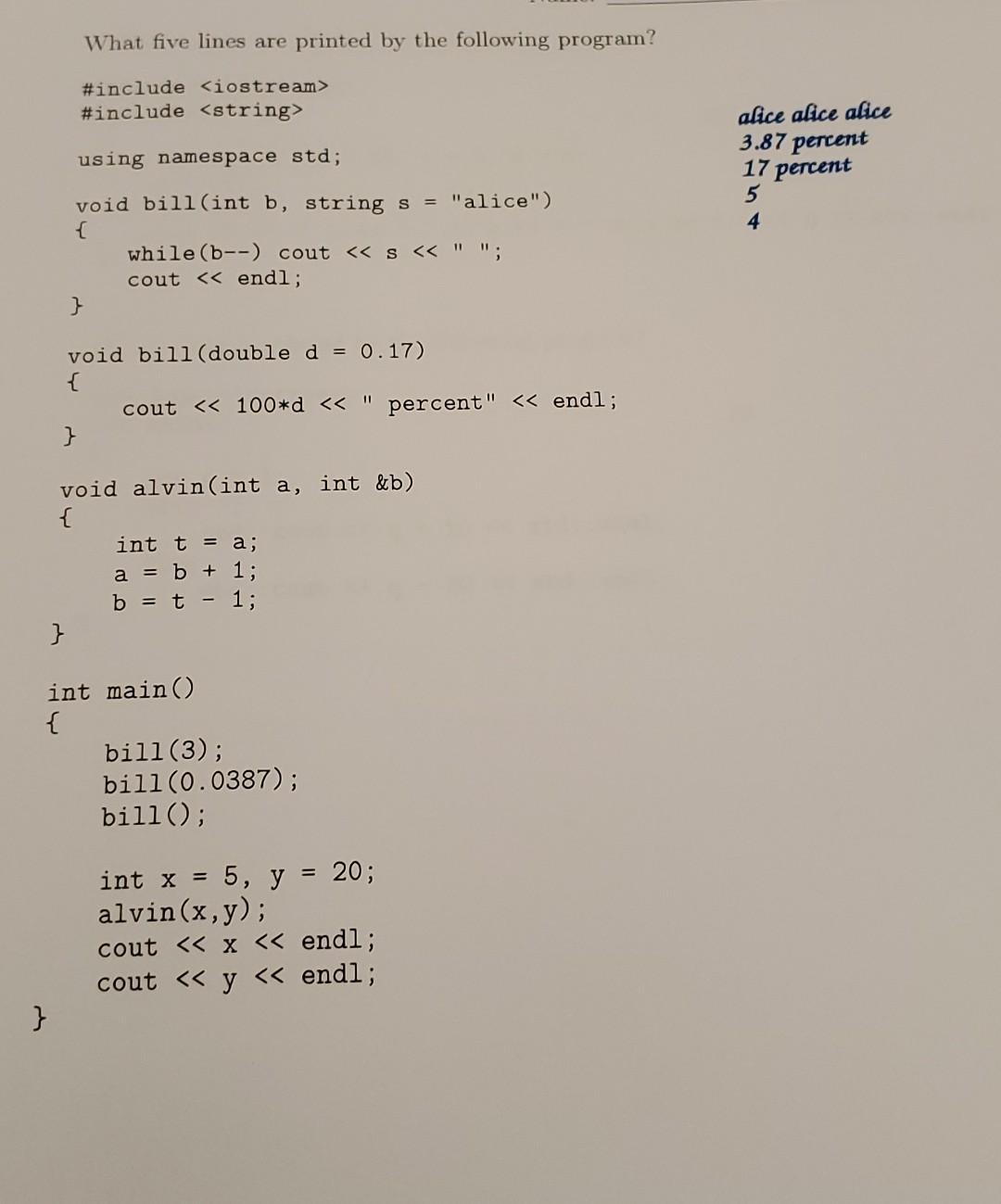 Solved this is a C++ quiz. please teach me in detail what | Chegg.com