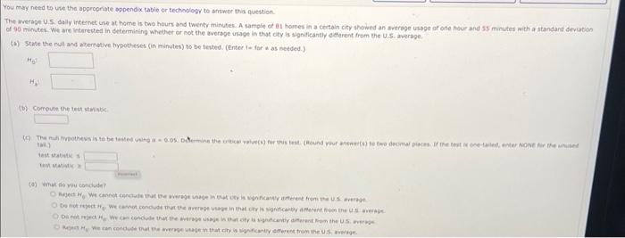 Solved You many need ta use the appropnate appendix table or | Chegg.com