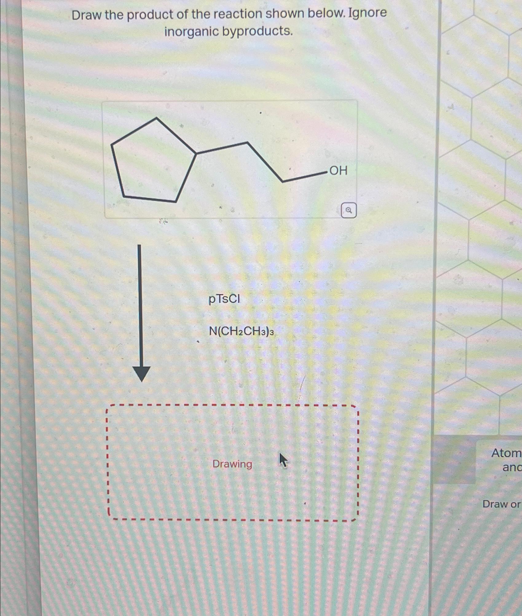 Solved Draw the product of the reaction shown below. Ignore | Chegg.com