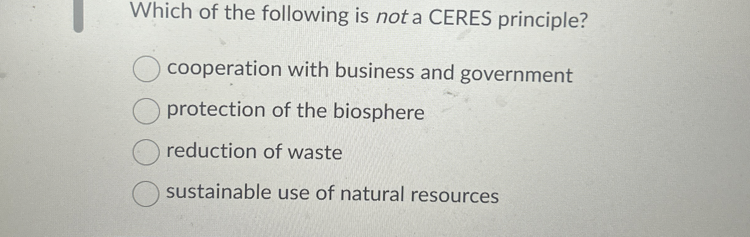 Solved Which of the following is not a CERES | Chegg.com