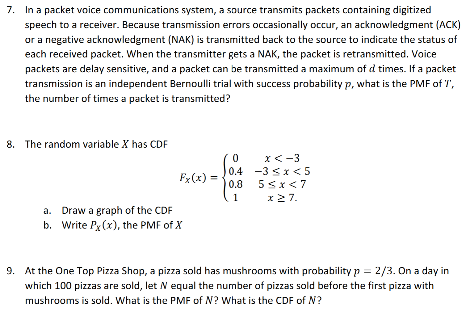 Solved In ﻿a packet voice communications system, a source | Chegg.com