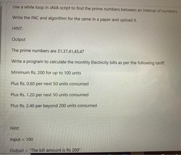 Solved Use a while loop in JAVA script to find the prime | Chegg.com