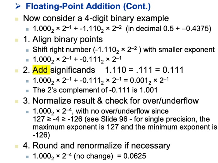 Solved 9. Add the decimal numbers 0.25 and -0.0625 in binary | Chegg.com