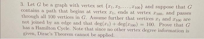 Solved Show all work3. Let G be a graph with vertex set {1, | Chegg.com