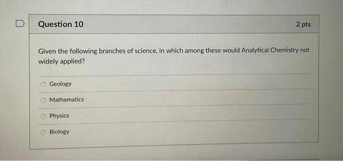Solved Question 10 2 pts Given the following branches of | Chegg.com