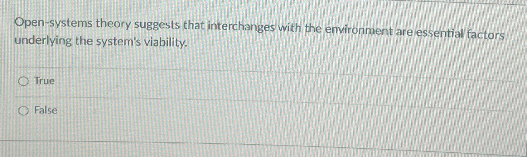 Solved open systems theory suggests that interchanges with chegg