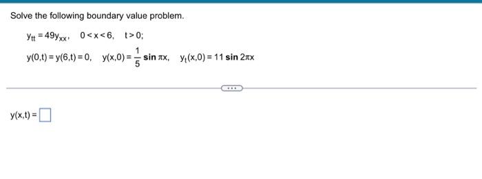 Solved Solve The Following Boundary Value Problem. | Chegg.com