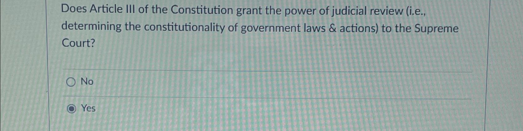 what does article 3 of the constitution say about the judicial branch