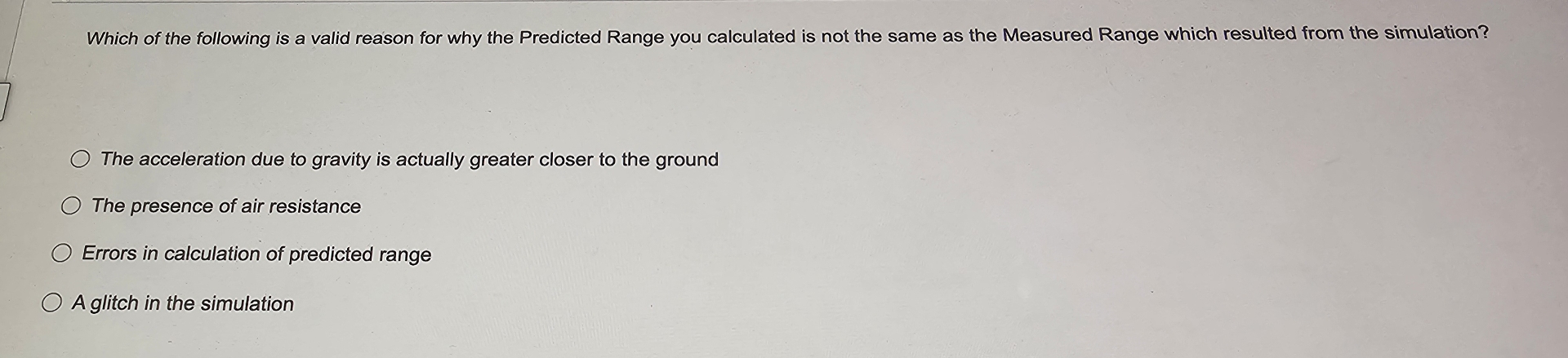 Solved Which of the following is a valid reason for why the | Chegg.com