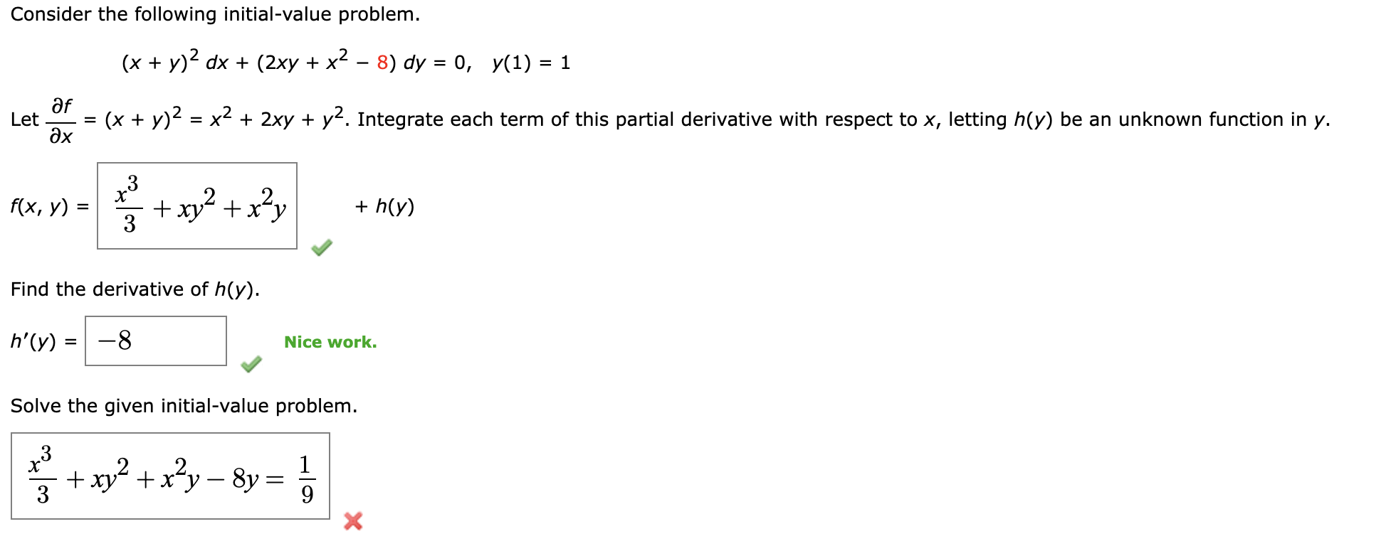 Solved Consider The Following Initial Value