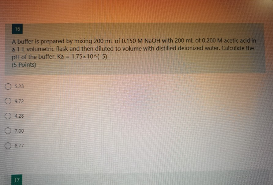 Solved 6 A buffer is prepared by mixing 200 mL of 0.150 M | Chegg.com