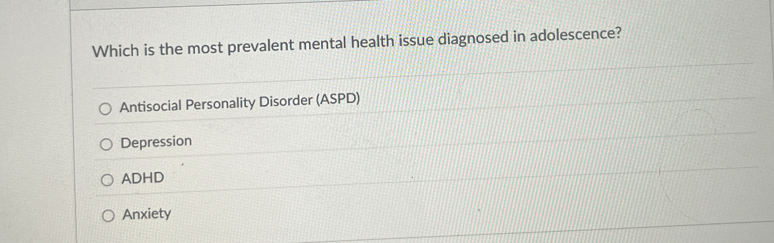 Solved Which is the most prevalent mental health issue