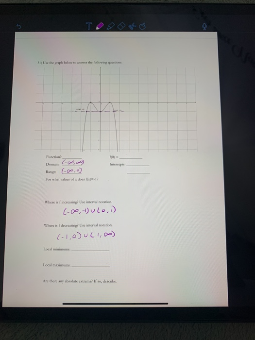 Solved 31) Use the graph below to answer the following | Chegg.com