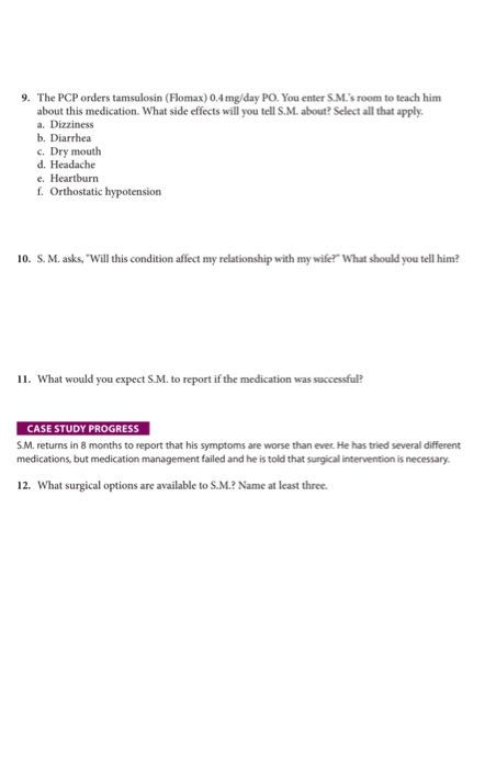 case study 55 benign prostatic hyperplasia