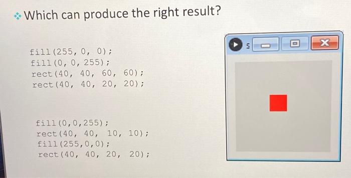 Which can produce the right result? Which can | Chegg.com