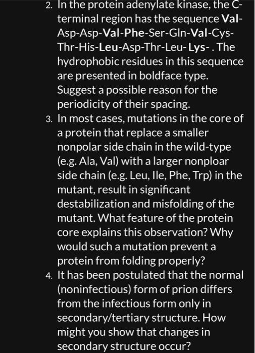 Solved terminal region has the sequence Val− | Chegg.com