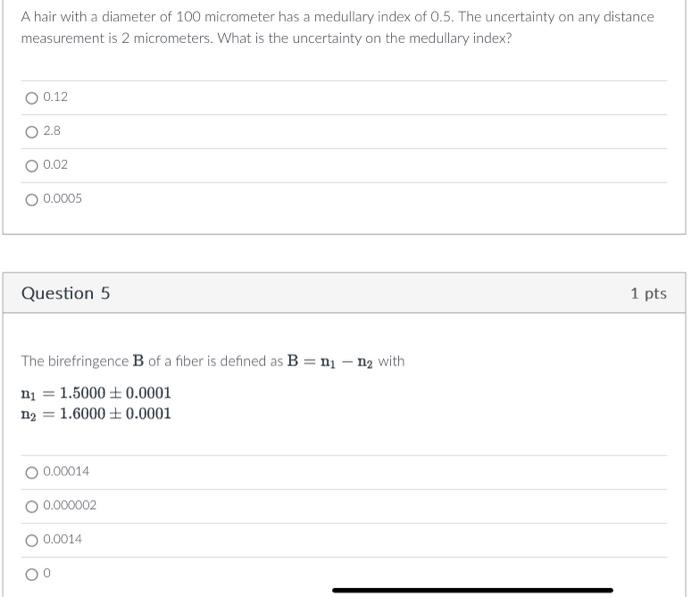 Solved A hair with a diameter of 100 micrometer has a
