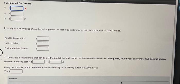 Solved 1. Determine the cost behavior formula of each | Chegg.com