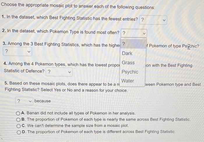 Solved Pokemon Types and Statistics (Stats): The following