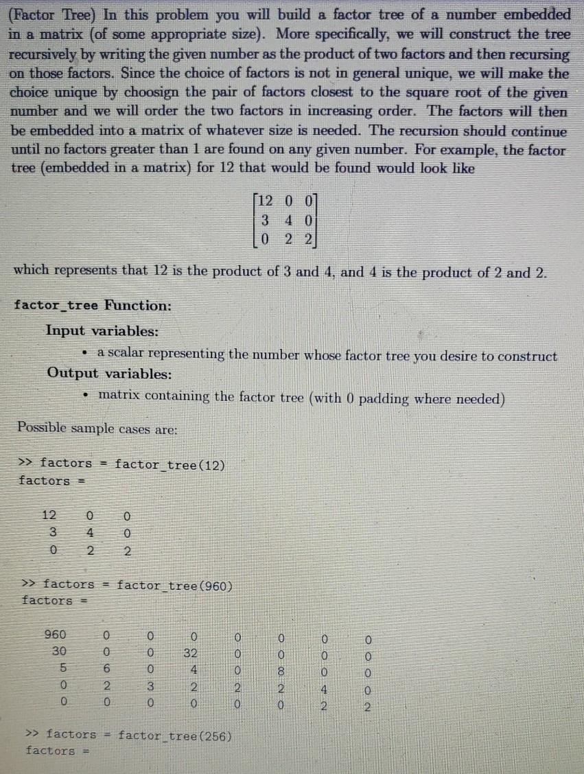 Use matlab or octave to code. DO NOT USE disp, | Chegg.com