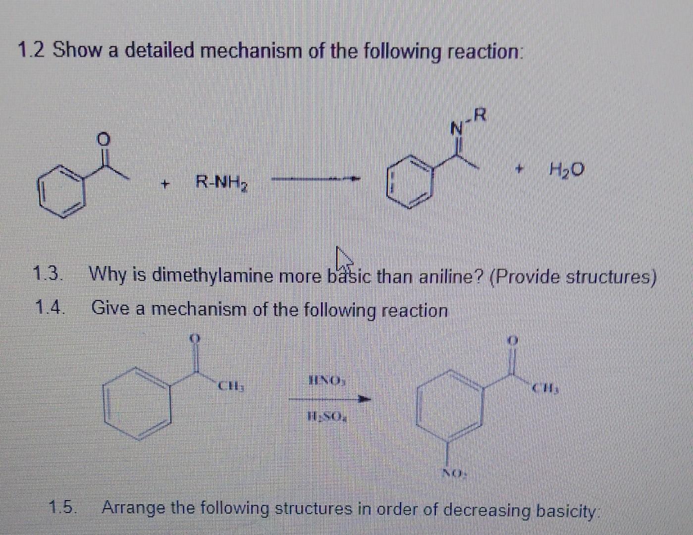 Solved 1.2 Show a detailed mechanism of the following | Chegg.com