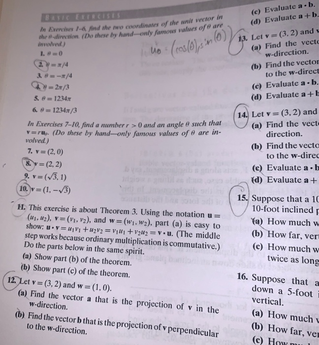 Solved In Exercises 1 4 Find The Two Coordinates Of The U Chegg Com