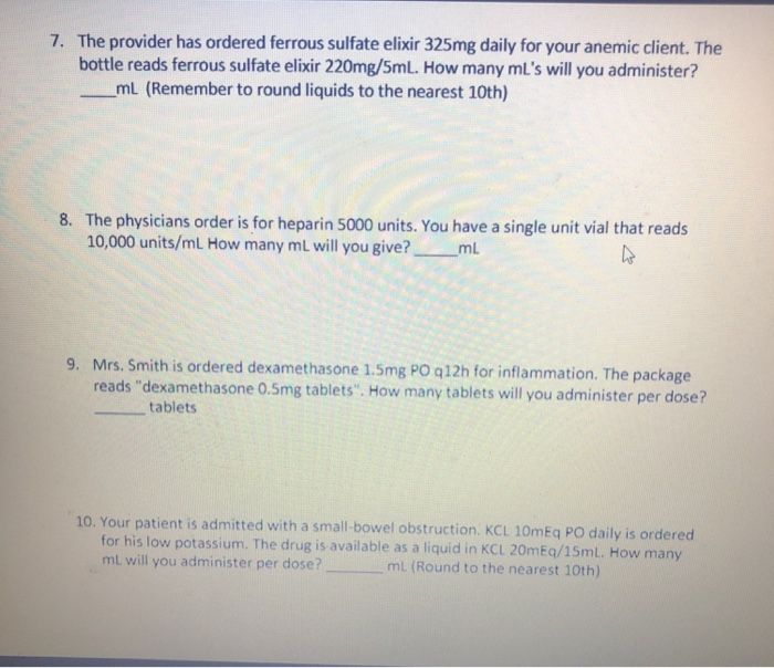 Solved 1. MD orders furosemide (Lasix) 40mg PO daily. The