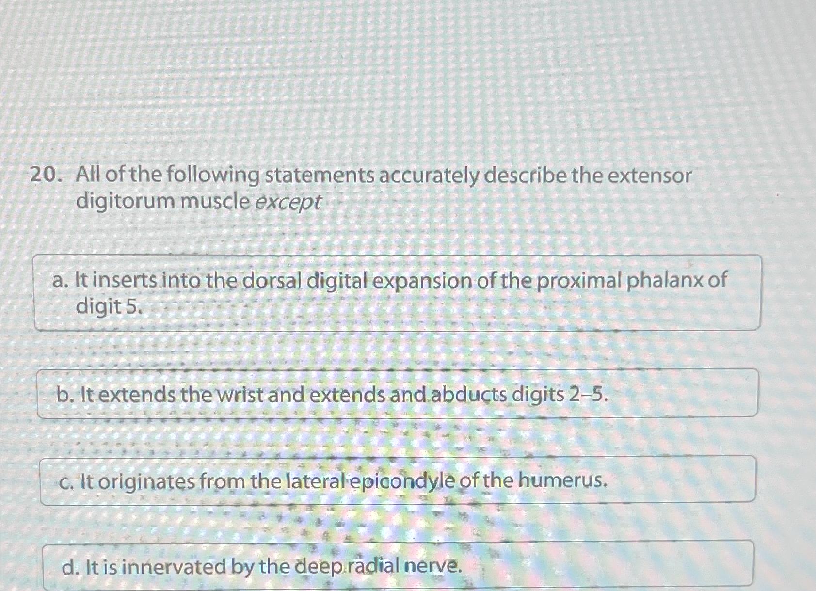 Solved All of the following statements accurately describe | Chegg.com