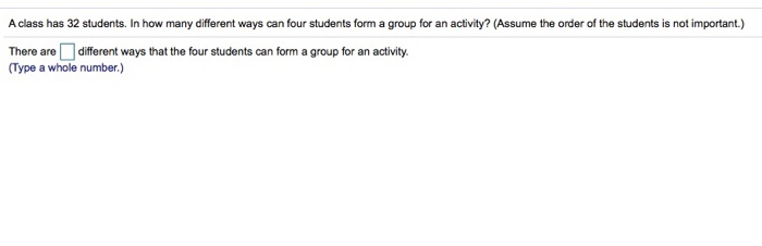 Solved A class has 32 students. In how many different ways | Chegg.com