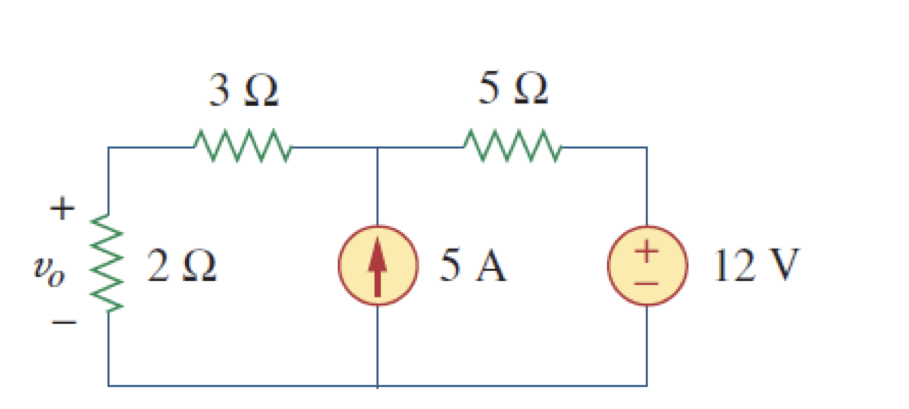 Solved Apply the superposition principle to find Vo in the | Chegg.com