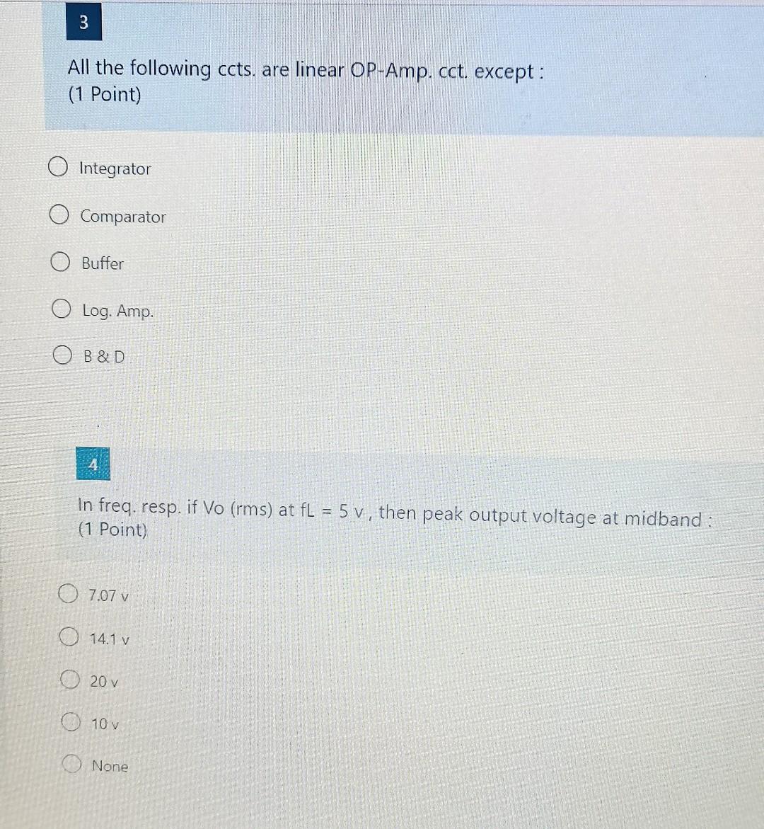 Solved 3 All the following ccts. are linear OPAmp. cct.