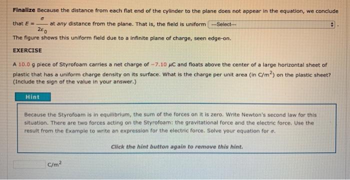 Solved A Plane of Charge Find the electric field due to an | Chegg.com