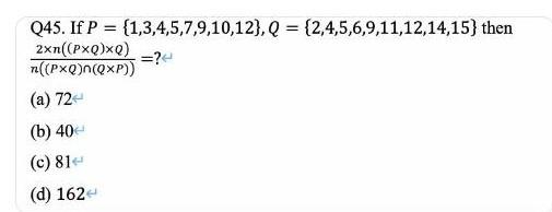 Solved Q45 If P 1 3 4 5 7 9 10 12 Q Chegg Com