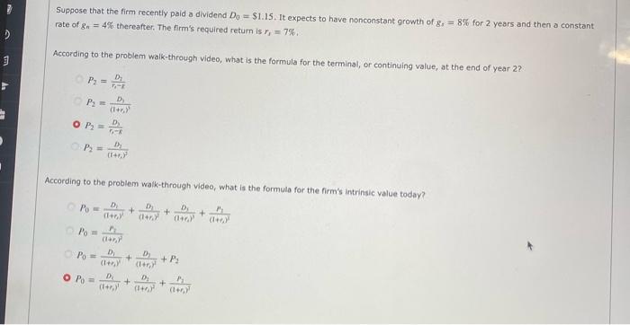 Solved Consider the following scenario: The last dividend | Chegg.com