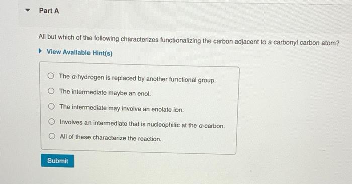 Solved Part A All but which of the following characterizes | Chegg.com
