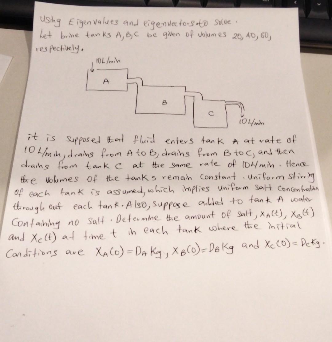 Solved Using Eigenvalues And Eigenvectors To Solve Let Chegg