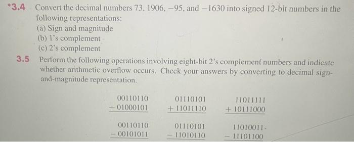 Solved Determine the decimal values of the following 2's | Chegg.com