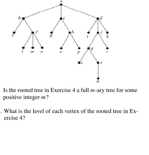 Solved (1 b . 1 mm Is the rooted tree in Exercise 4 a full | Chegg.com