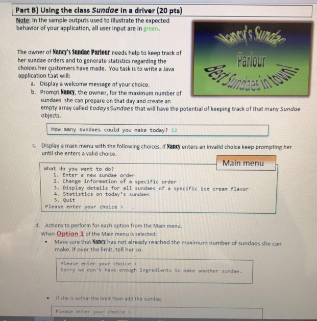 Solved Part A) Defining a class (15 pts) Create a class | Chegg.com