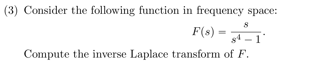 Solved (3) ﻿Consider the following function in frequency | Chegg.com