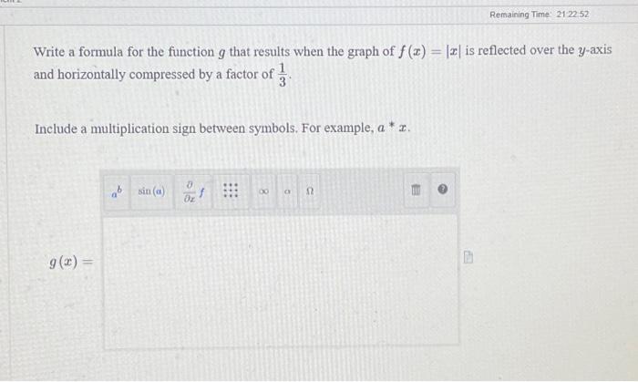 Solved Write a formula for the function g that results when | Chegg.com