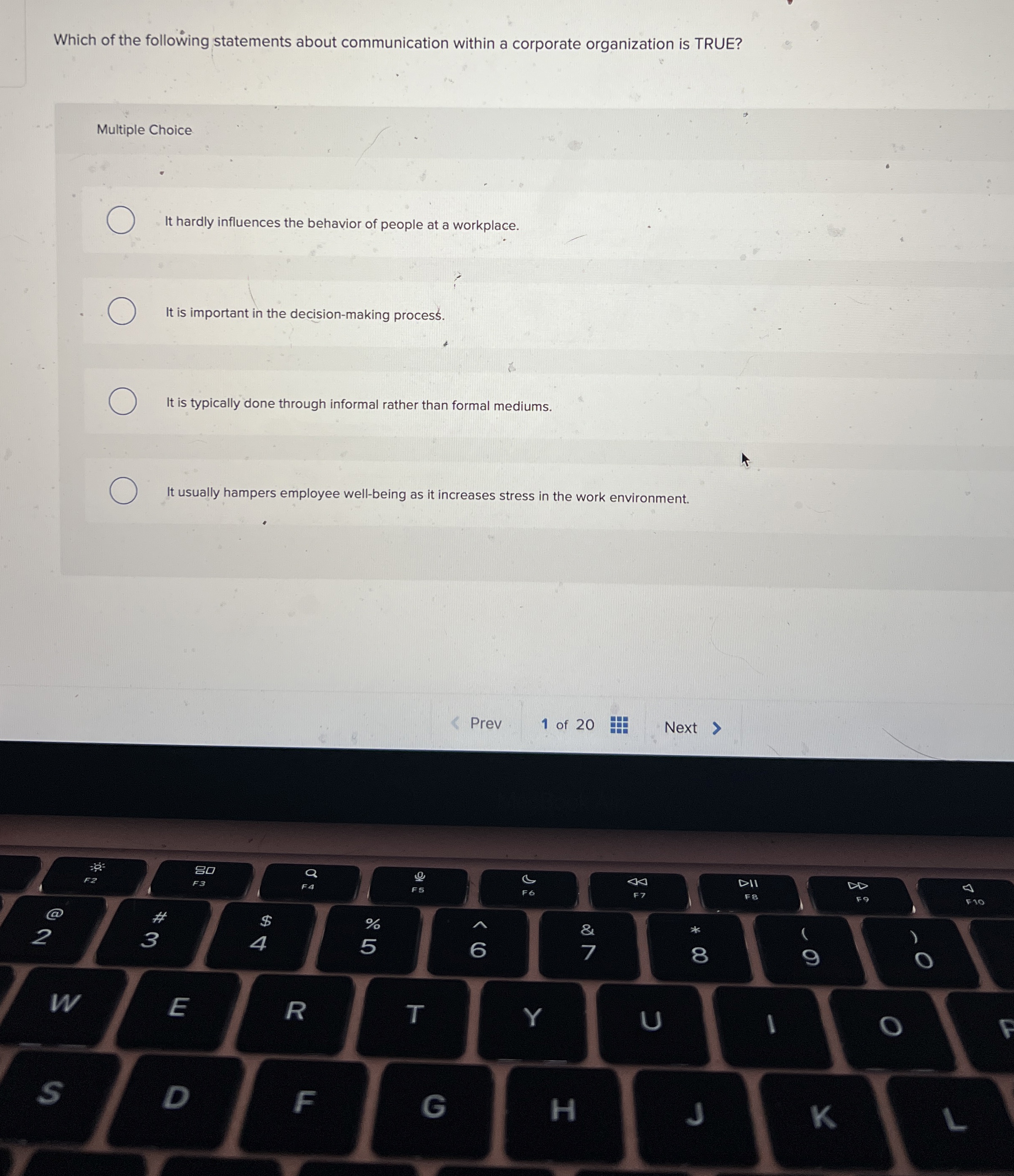 Solved Which of the following statements about communication | Chegg.com