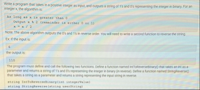 Solved Write a C++ ﻿program that takes in a postive integer | Chegg.com