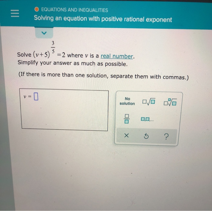 Solved O EQUATIONS AND INEQUALITIES Solving An Equation With Chegg