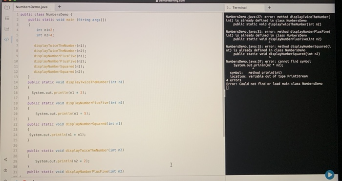 Solved how can I get my code to run. (java)work is split in | Chegg.com