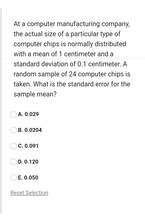 Solved At a computer manufacturing company, the actual size