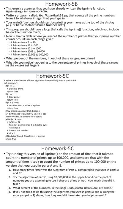 Solved Homework-5B - This Exercise Assumes That You Have | Chegg.com