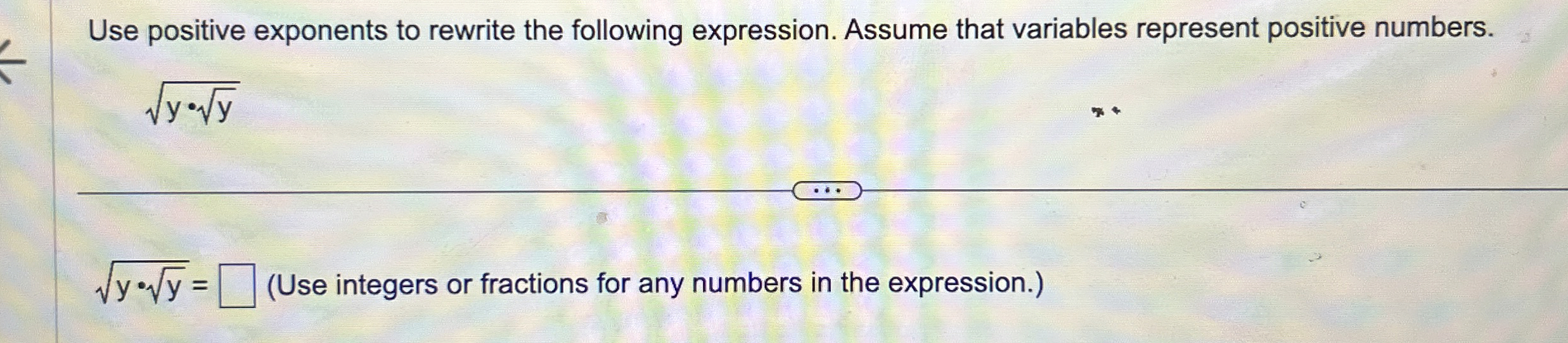 Solved Use positive exponents to rewrite the following | Chegg.com