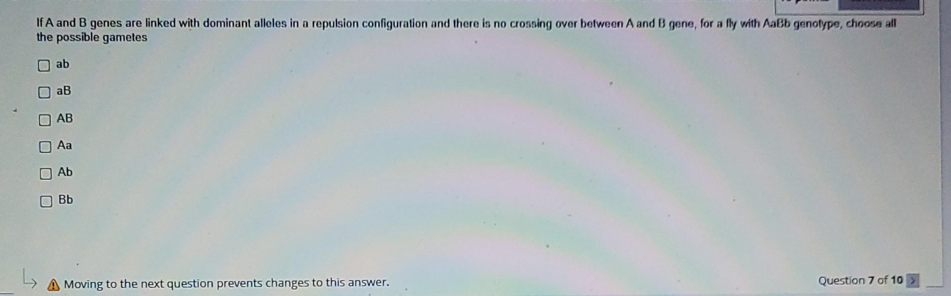 Solved If A And B Genes Are Linked With Dominant Alleles In | Chegg.com